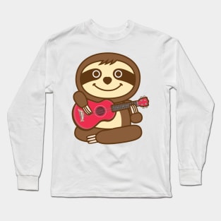 Sloth ukulele Long Sleeve T-Shirt